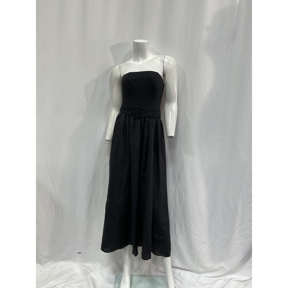 & Other Stories 'Voluminous' Black Belted Midi Dress Size 2 - NWT
